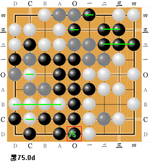 九路钝石三色围棋终局局面