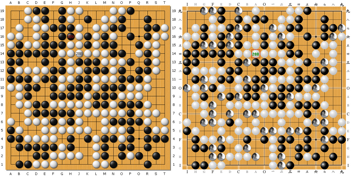 柯洁 Vs AlphaGo第一局萌围排局